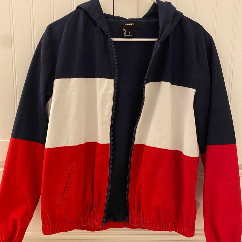 Forever 21 Jacket (blue, white, red)